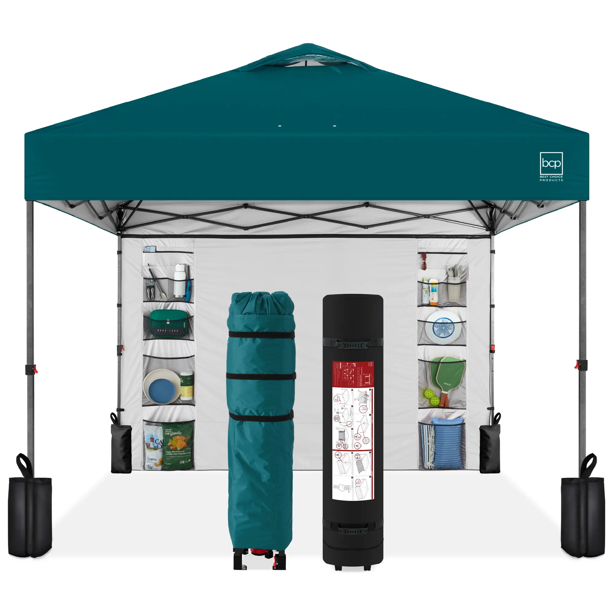 Best Choice Products 10x10ft Easy Setup Pop Up Canopy, Portable Tent w/ Side Wall, 1-Button Push, Case Best Choice Products 10x10ft Easy Setup Pop Up Canopy, Portable Tent w/ Side Wall, 1-Button Push, Case