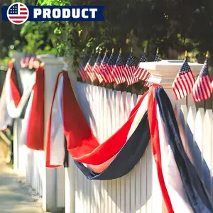 Large 2x20Ft Patriotic Flag Banner for Outdoor Home and Garden Decor, Durable Celebration Hanging Sign for National Holiday Events