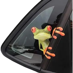 2-Pack 3D Cute Peep Frog Funny Vinyl Decals – For Cars, Trucks & Auto Windows