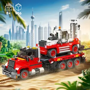 2-in-1 Flatbed Truck and Forklift Building Toy Set, 1000-Piece Construction Toys, Ideal Gift for Christmas, Birthday, Truck/Forklift, Two-In-One