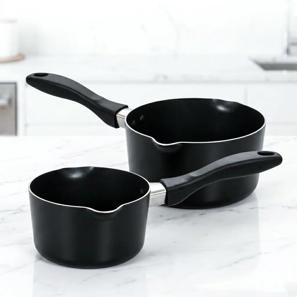 Best Offer 2 - Piece Milk Pan Set – Includes 6" & 8" Inches Durable Nonstick Coating, Stay Cool Handle for Comfort, & Dishwasher Safe Cookware! Best Quality Sauce Pan
