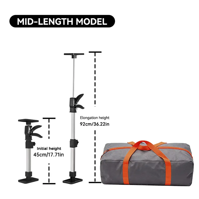 IMBOT 45-92cm Heavy-Duty Telescopic Support Bracket Load capacity up, adjustable to 90°, compatible with cabinets of varying heights for flexible and convenient use.Lock-in-place stability for instant cabinet fixing.