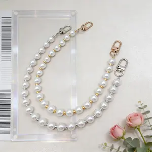 Faux Pearl Decor Phone Chain, Anti-lost Phone Lanyard, Crossbody Phone Lanyard, Fashion Phone Strap for Women & Girls, DIY Bracelet Accessories, Phone Decoration Accessories, Phone Wrist Strap, Phone Sling, Phone Charms, Phone Accessory