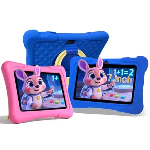 7-Inch Educational Tablet with Parental Control, Shockproof Case & Dual Cameras, Best Holiday Gift for Kids, Christmas Halloween Present, Toddler Tablets