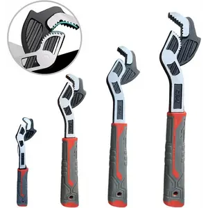 Multifunctional Self-locking Wrench with Quick Opening Feature for Water Heating Pipes Heavy Duty Adjustable Plumbing Tool Set