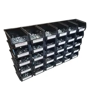 1035 Piece Grade 5 USS Coarse Nut Bolt and Washer Assortment with 30 Plastic Bins