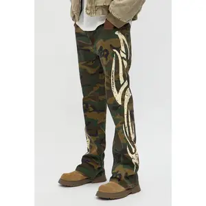 Stacked Skinny Flare Rockstar Life Jewel Camo Pant - Camouflage