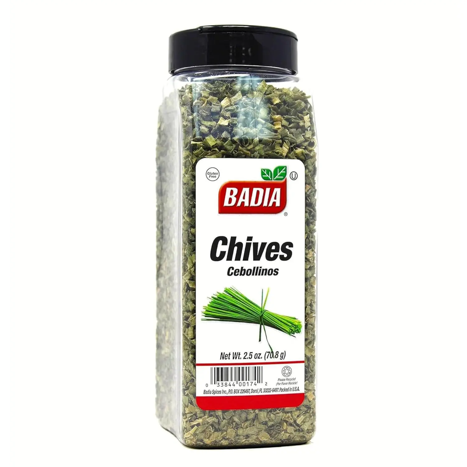 Badia Dried Chives Spice & Seasoning, 2.5 oz - Premium Air-Dried, Sealed for Freshness, Ambient Storage - Enhances Cooking, Eggs