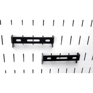 1in x 4in Slotted Metal Pegboard C-Bracket (2) Pack - 10-CB-014
