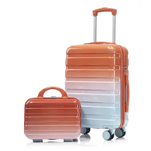 14/20 Inch 2 Piece PC Spinner Wheel Luggage Set Carry On Suitcase with Combination Lock Gradient Color Blue Red Travel Luggage Set for Women Men Lightweight Durable Luggage Set with Wheels, Home Furniture and Household Product Search Terms