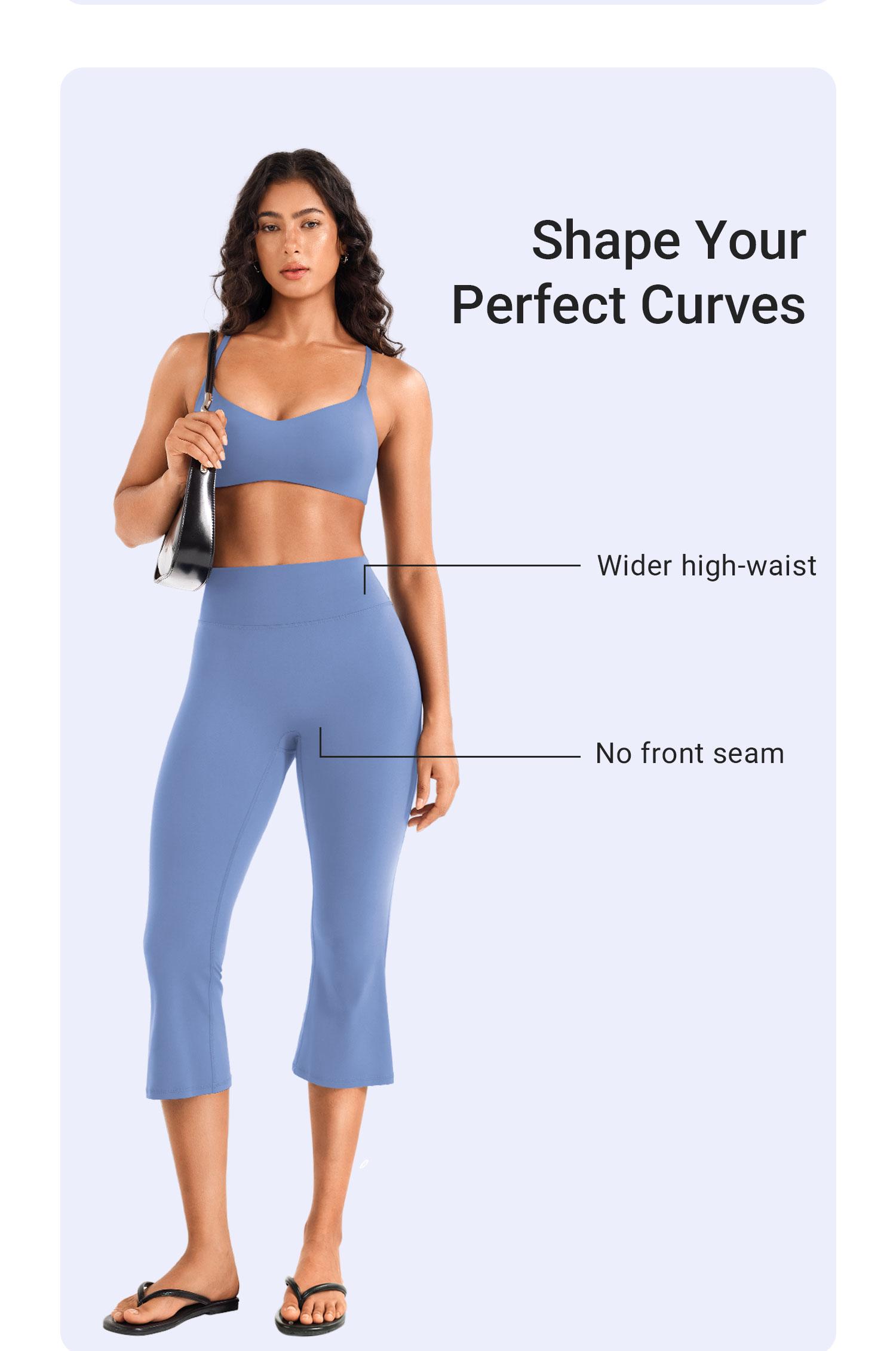YEOREO Womens Cropped Flare Capri Leggings High Waisted Hidden Scrunch Yoga Pants Buttery Soft Athletic Lounge Pants sohochic YEOREO Womens Cropped Flare Capri Leggings High Waisted Hidden Scrunch Yoga Pants Buttery Soft Athletic Lounge Pants sohochic