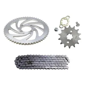 428 Chain and Sprocket Kit – 106 Links Drive Chain & 56 Teeth Chain Sprocket & Front Sprocket Kit for 110cc 125cc 140cc Pit PRO Pit Bike Trail Bike Dirt Bike Thumpstar Sunl Taotao Coolster