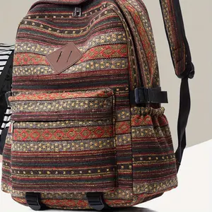 Women's Bohemian Backpack - Lightweight Large Capacity Backpack with Adjustable Thickened Strap - Durable Canvas Material for Travel, Work, School and Daily Use - Perfect Gift for Women, Lightweight Women's Backpack for High School Students,