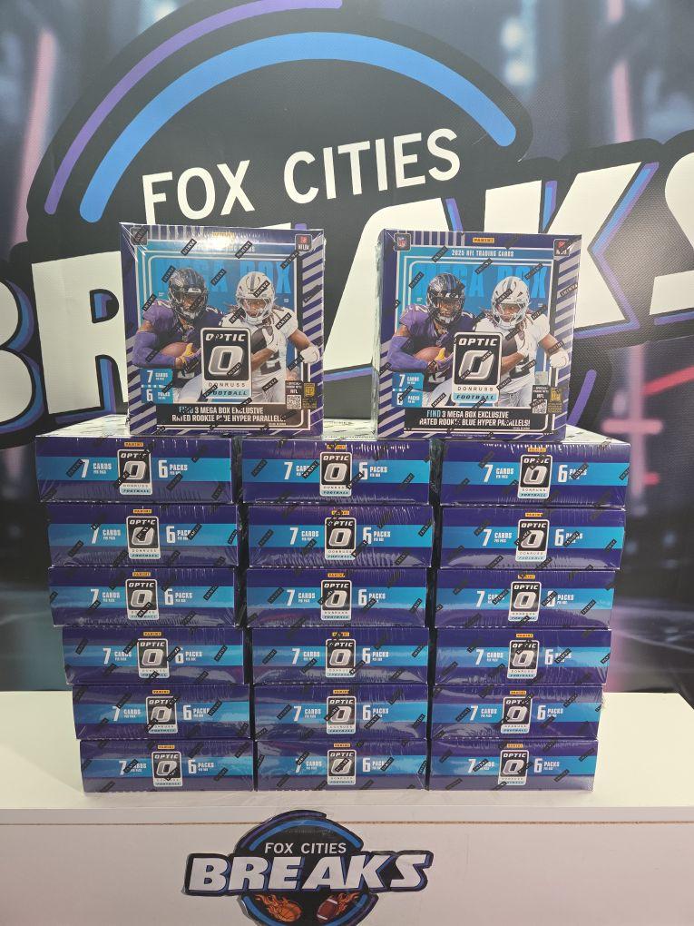 Break #489 (20) 2025 donruss optic nfl megas,  hits live