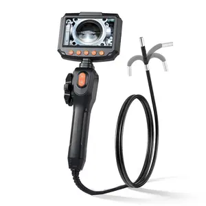 VEVOR Articulating Borescope Camera with Light, Two-Way Articulated Endoscope, 0.24 Slim Lens, 4.3 IPS Screen, 8X Zoom, IP67 Waterproof Inspection Camera for Auto, Mechanical Equipment (4.9FT Cable)