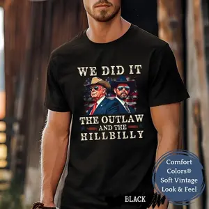 Trump Vance Shirt, We Did It The Outlaw And The Hillbilly, Trump Victory Tee, Republican Christmas Gift, President Trump 45 47, Winning