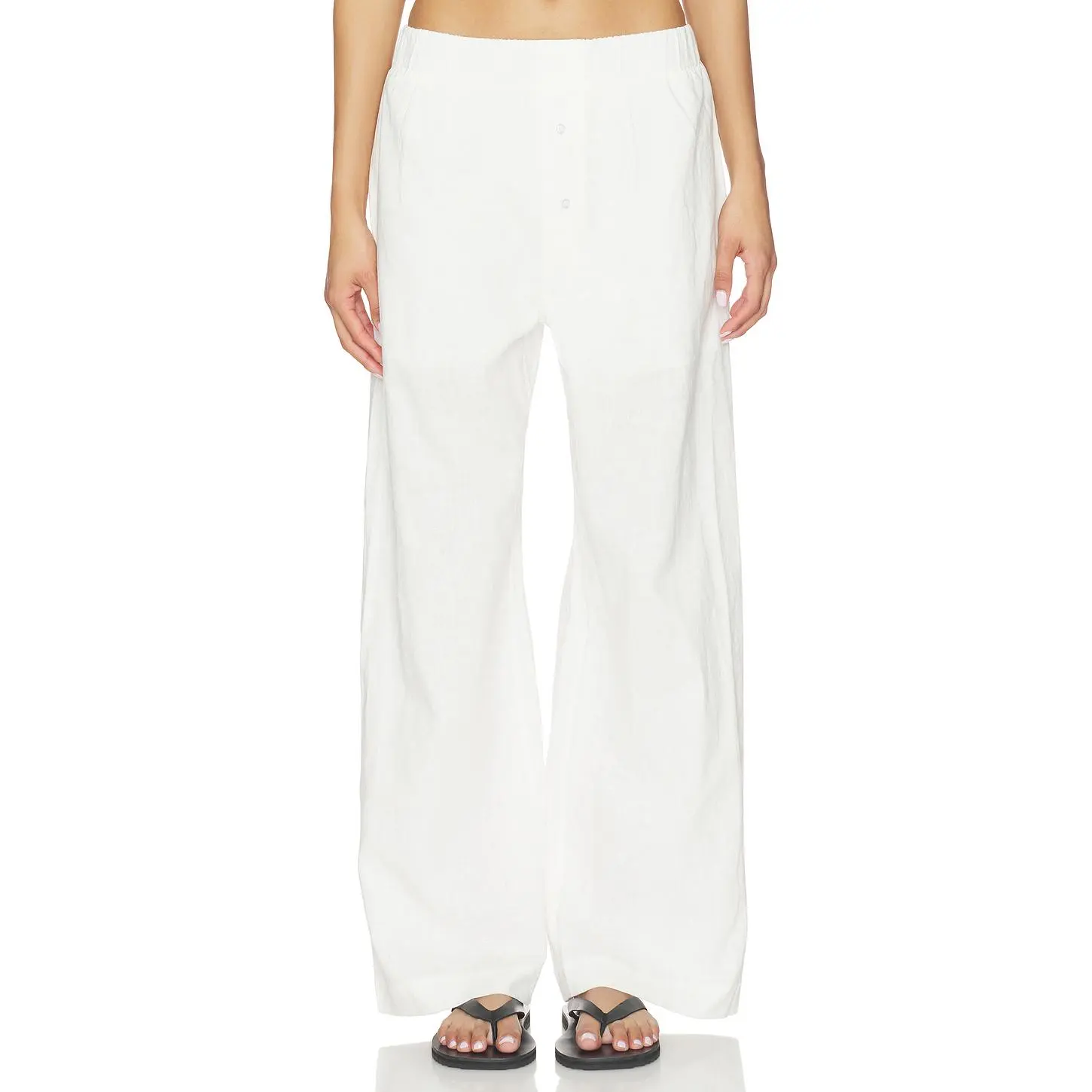 Artless Linen Relaxed Pants in White