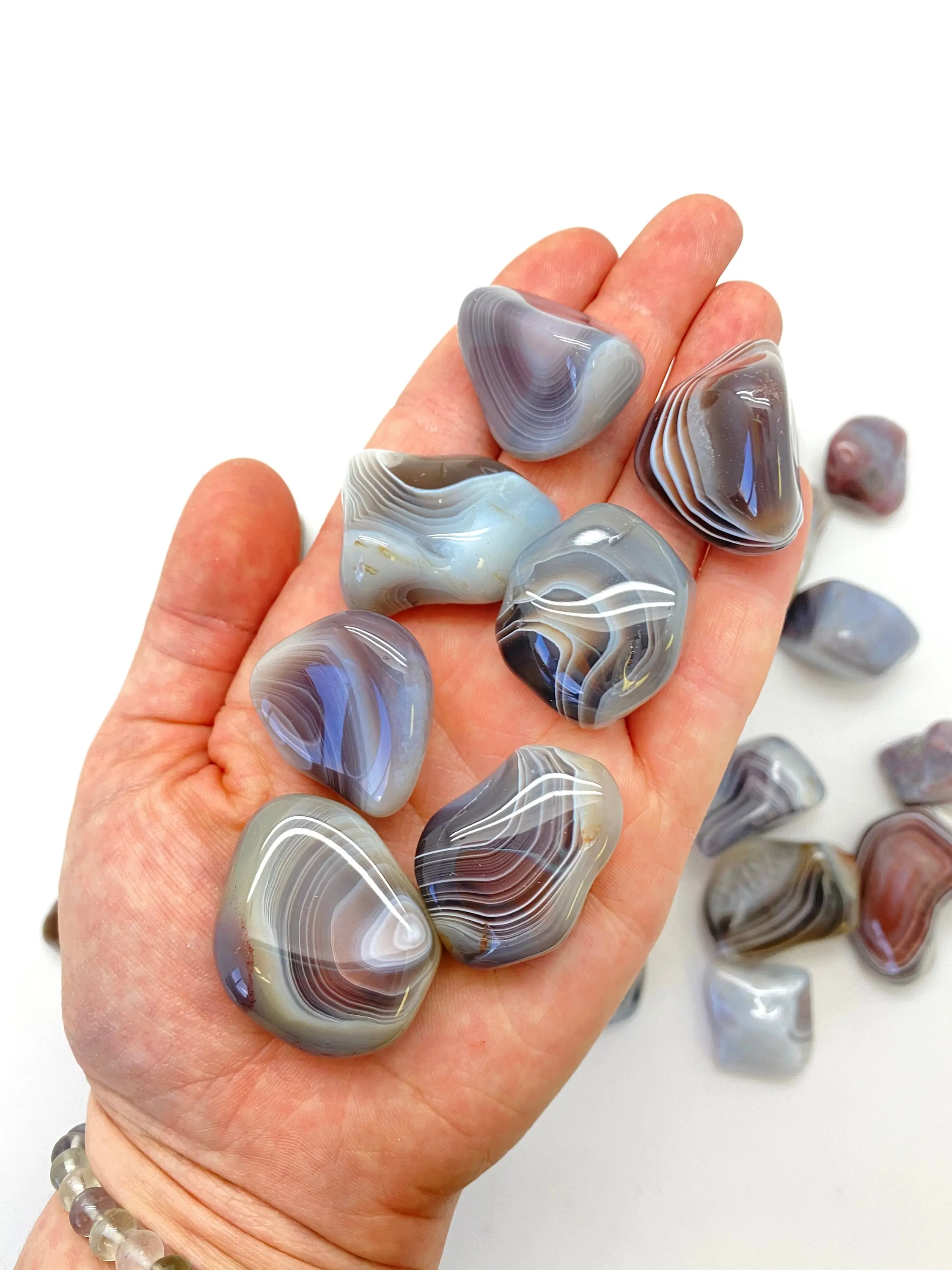 Botswana Agate Tumbled Stone XL - Polished Botswana Agate Crystal