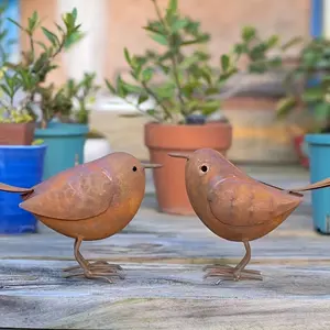 Rustic Metal Bird Decor, Garden Accessories, Ideal for Garden & Yard, Enhance Your Lawn with Unique Design, Perfect Gift for Nature Enthusiasts