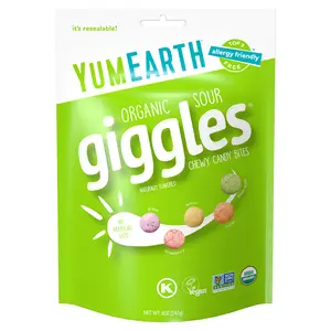 YumEarth Organic Giggles®, Chewy Candy Bites, Sour, 5 oz (142 g) YumEarth Organic Giggles®, Chewy Candy Bites, Sour, 5 oz (142 g)