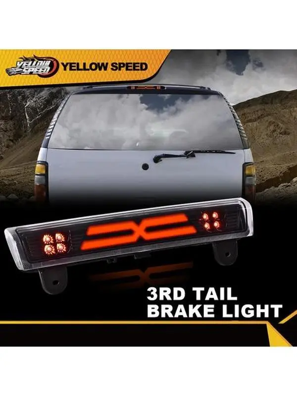 ALLGOOD Black 3D LED 3rd Brake Tail Light Bar Assembly - Brightening, Energy-Efficient Car Lighting Direct Replacement for 2000-2006 Chevy/GMC SUVs (Vehicle Specific Fit for Suburban 1500/2500, Tahoe, Yukon, Yukon XL 1500/2500 - Rear Doors Only), 3D Led B