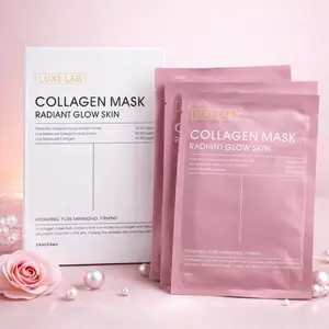 LuxeLab Hydrating Firming & Glow Skin Collagen Mask for Radiant Complexion and Tightened Skin