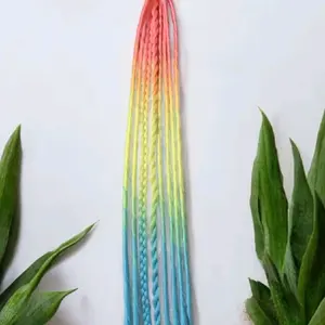 Dreadlock Extensions Pony - Colorful Rope Design with Multi-Color Strands