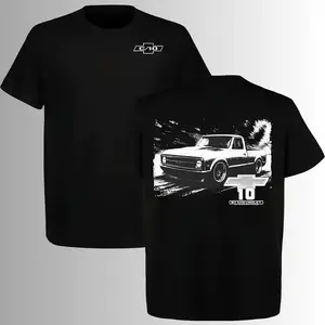 C10 By Chevrolet Lowered Pickup Truck T-Shirt, 2 Sides, Vintage Chevrolet C10 Graphic Tee