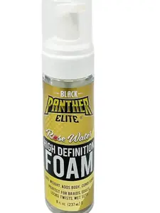 Black Panther Elite High Definition Foamming Curl Mousse With Rose Water, Creates Soft Wraps, Hair Mousse for Curly Hair, Defines Curls, Anti Frizz, 7.9 Fl Oz