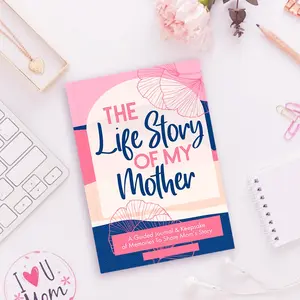 My Mother's Life Story Notebook, Fill-in Memory Journal with Guided Prompts to Capture Her Journey - A Keepsake Notebook for Mom from Daughter Son, Gift for Mother's Day, Gratitude Journals