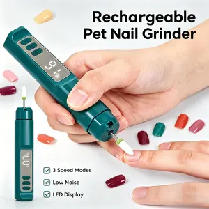 Rechargeable Portable Nail File, Professional Electric Nail Buffer, Acrylic Gel Polisher, Ideal for Salon and Home Use, Tg3 Model
