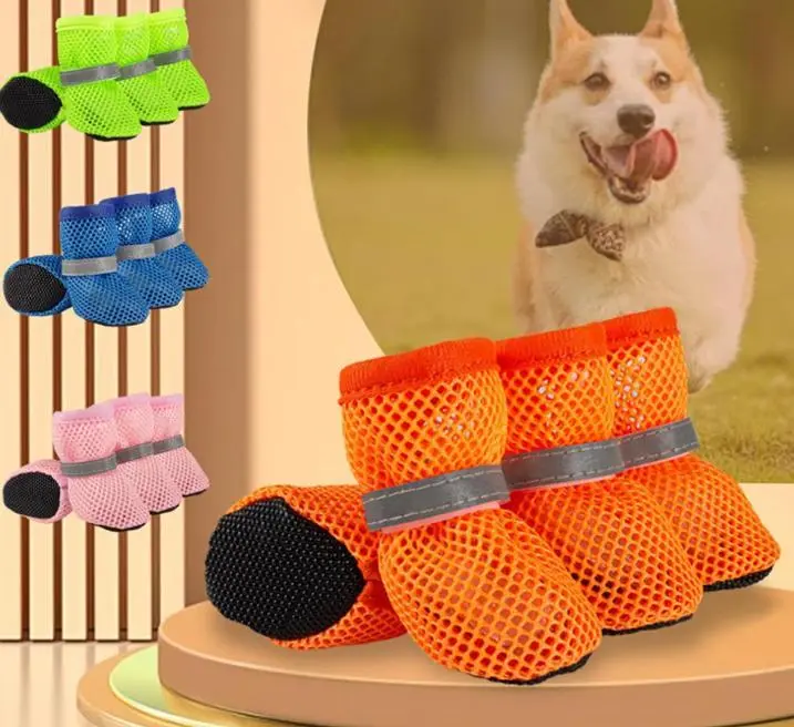 Comfortable dog shoes with soft soles and anti-slip design to protect the limbs. Daily dog walking shoes to protect your dog's feet.