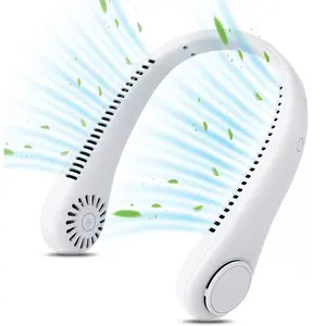 Portable Neck Fan, Rechargeable Neck Hanging Fan, Rotatable Personal Fan, Digital Display Neck Fan for Women & Men, Gift for Women & Men