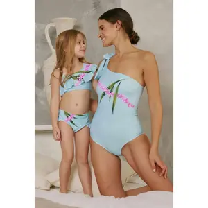 Marina West Pastel Blue One Shoulder Swimsuit - Vacay Mode