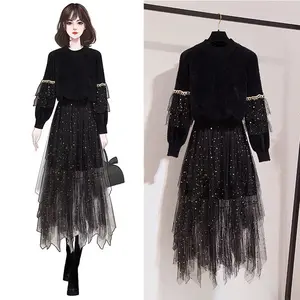 Starry Faux Fur Sweater