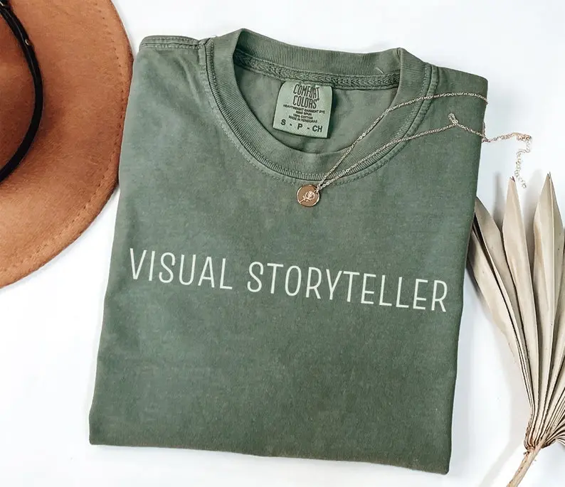 Comfort Colors Visual Storyteller Photographer Shirt, Gift For Photographer Gifts, Camera T-Shirt, Photography Lover Tee, Photography T Shirt