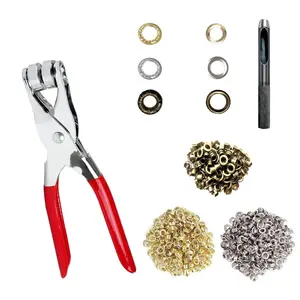 1003Pcs Grommet Tool Kit, 1/4 Inch 6mm(Inside) Grommet Eyelet Pliers Kit with 1000 Metal Eyelets with Washers for Fabric, Leather, Belt, Shoes, ClothesQuesear