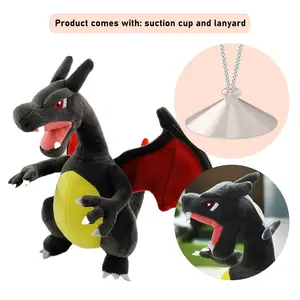 Shiny Charizard Plush Peluche Toy  Anime Cartoon Stuffed Peluche Collectible Cartoons for Boys Girls Toys Christmas