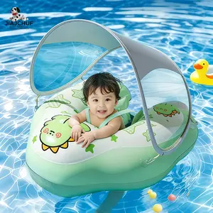 Cute Rabbit Dinosaur Pull Swim Ring with Sunshade, Perfect for Summer Outdoors Pool Party, Essential Swimming Accessory, Pool Floats, Pool Floaties, Pool Floaters
