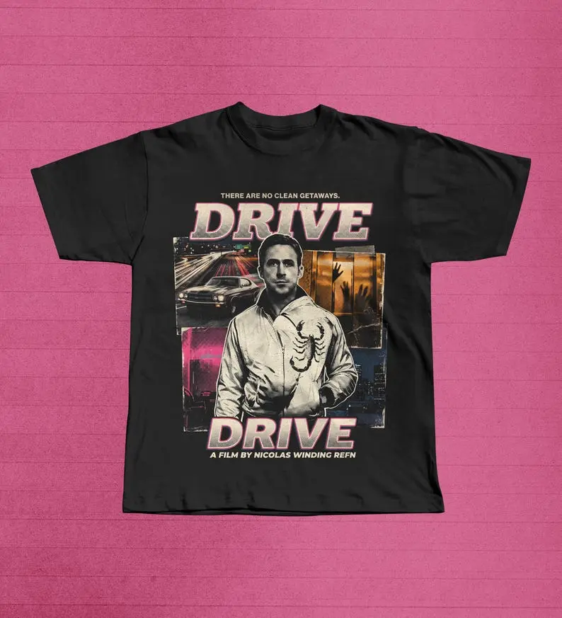 Drive 2011 Movie Graphic Tee, Ryan Gosling Film Shirt, Neo Noir Cinema T-Shirt