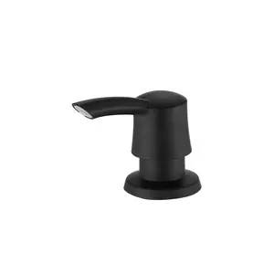 Black Top Refill Kitchen Sink Soap Dispenser, No-Mess Liquid Pump