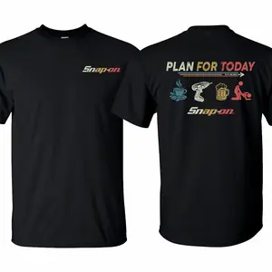 Snap-On Plan For Today Funny Graphic Tee, Y2K Retro Workwear Unisex Casual Cotton Streetwear T-Shirt