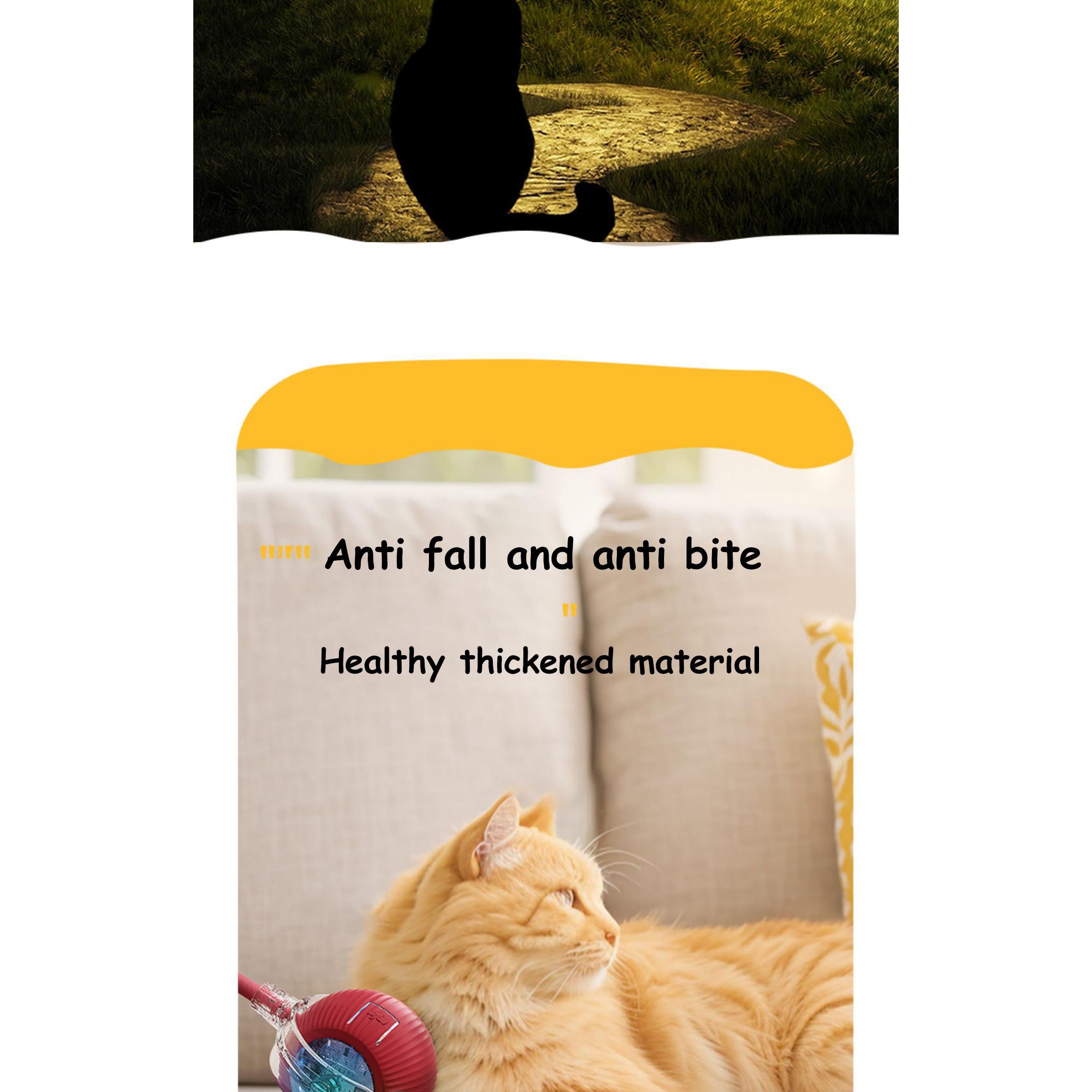 New Cat Interactive Ball Toy Automatic Rolling Ball Faux Tail Rechargeable Smart Pet Electric Toy Dog Cat Training Imitate Mouse