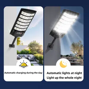 Upgraded solar street light: equipped with 5730 LED chips, delivering an impressive luminous efficiency of up to 120 lumens per watt; features a monocrystalline silicon panel for ultra-high brightness and IP65-level waterproof protection—ideal for courtya