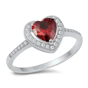 Corazon rojo Red Heart Ring S925 - Sterling Silver for Women