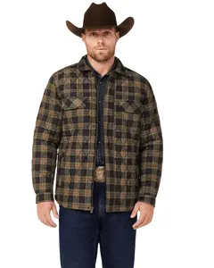 Cody James Men's Prescott Plaid Print Puffer Jacket - Cjho23o31-Blk
