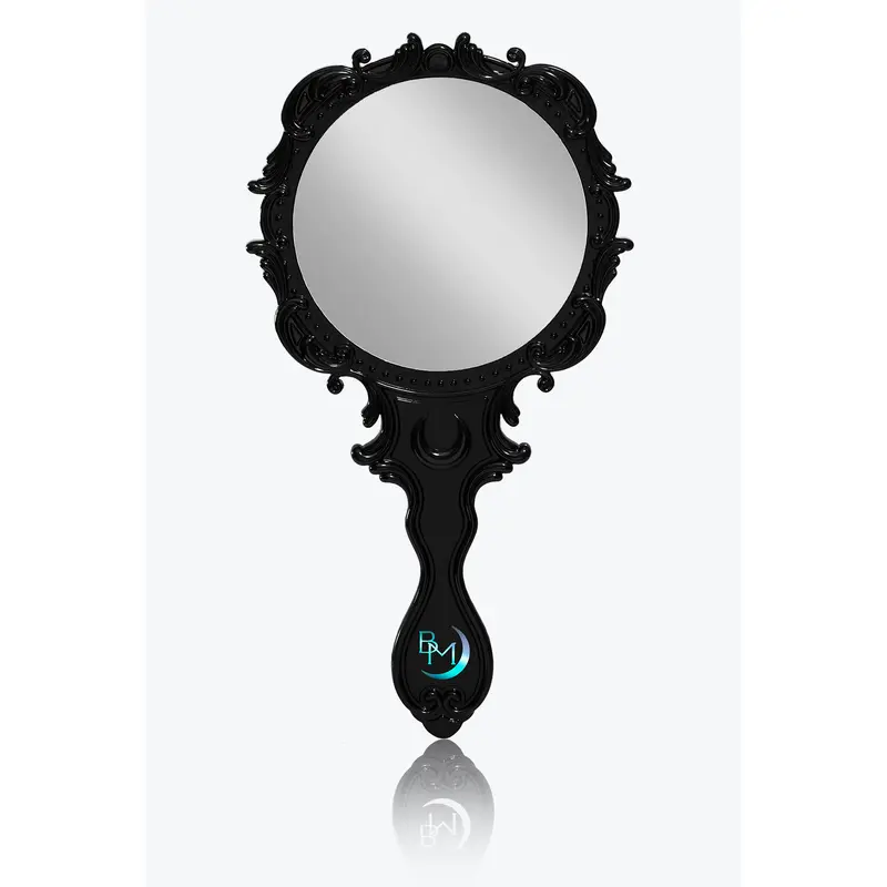 Black Moon Beauty Gothic Elegant Hand Moon Mirror