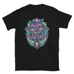 Cheshire Cat cool Alice in Wonderland T-Shirt Cotton Tshirt Top