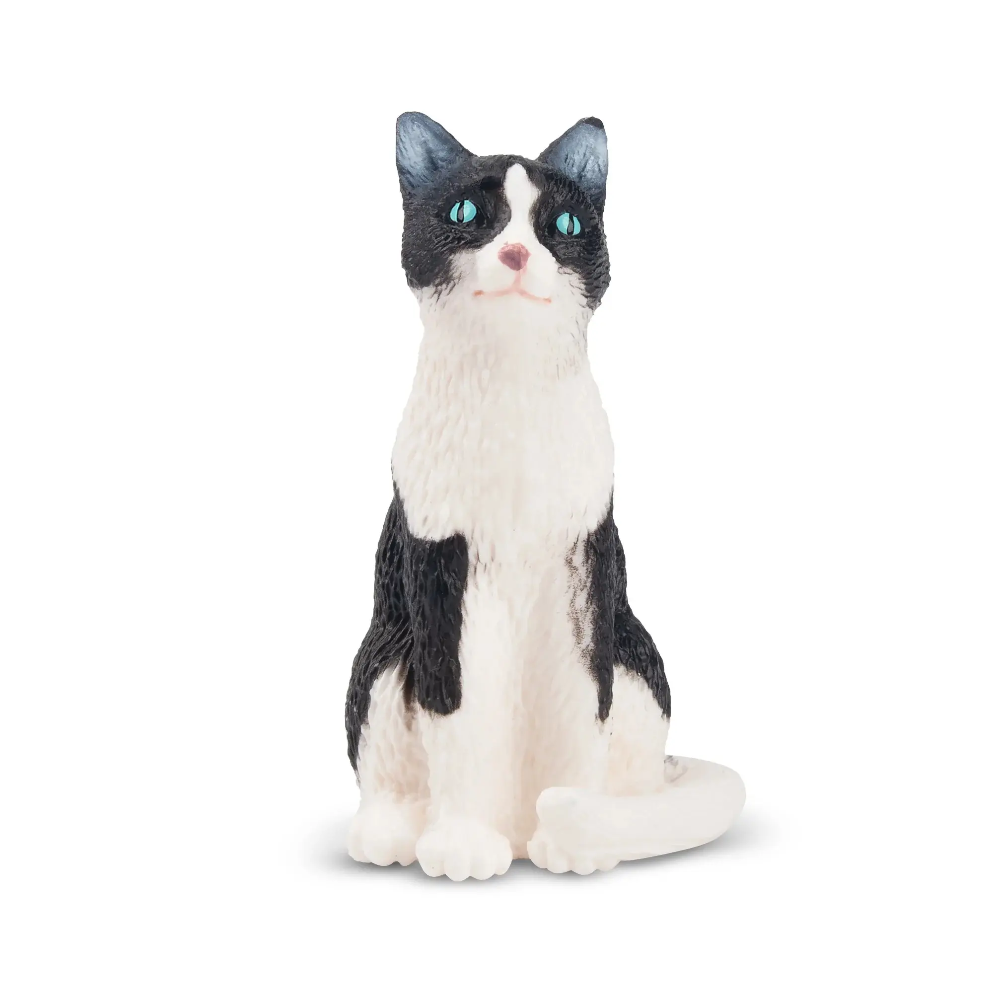 Toymany Hand-Painted Mini Perched Tuxedo Cat Figurine – Realistic Cat Model, Perfect for Early Education, Montessori Sensory Play, Cake & Party Decorations, Desk & Home Décor, Thoughtful Gifts, and Collectible Figurine