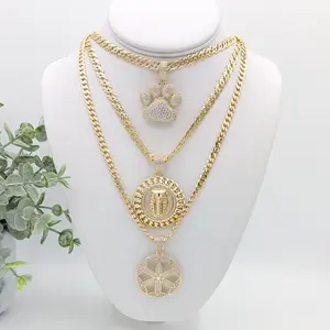 Fashionable men's chain, size 22" and 24", 14k gold plated. High quality.